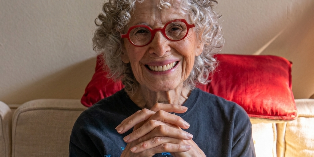 Headshot of Myrna with the question queen crown